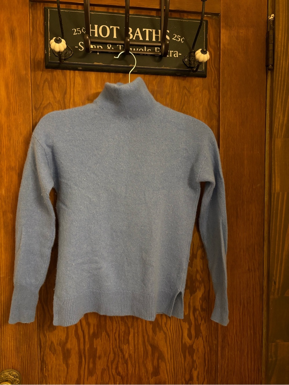 Nordstrom blue cashmere turtleneck sweater XS